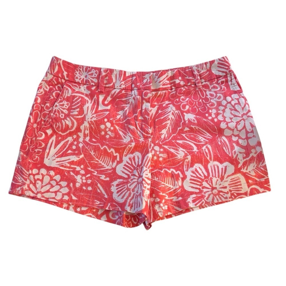 Artisan Ny High Waist Floral | Coral Pink and White Shorts